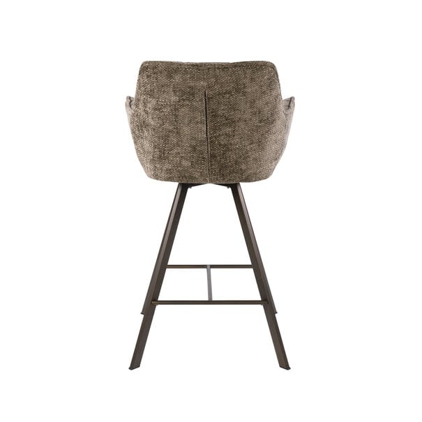 BelaLuz Moderne barstoel Axis draaibaar Hoven taupe brons