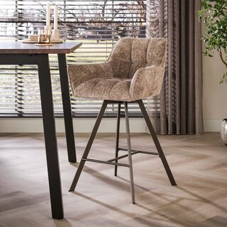 Barstoel Axis draaibaar Hoven champagne brons