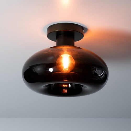 Modern industriële Plafondlamp Sorro 1-lichts Sienna brown