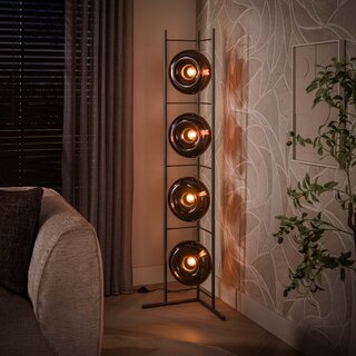 Vloerlamp Sorro 4-lichts Sienna brown