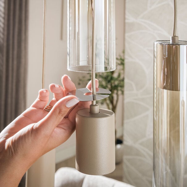 BelaLuz Moderne hanglamp Luce 7-lichts beige