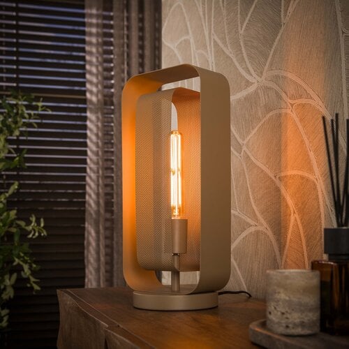 Moderne tafellamp  Echo 1-lichts beige