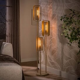 Vloerlamp  Echo 3-lichts beige