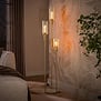 Moderne vloerlamp Calenza getrapt 3-lichts beige