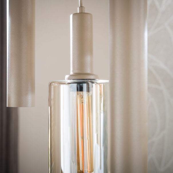 BelaLuz Moderne hanglamp Calenza 9-lichts beige