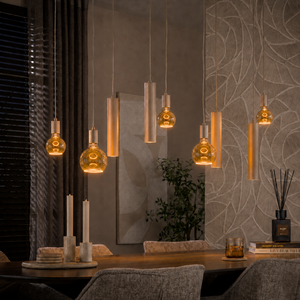 BelaLuz Moderne hanglamp Brisa 9-lichts beige