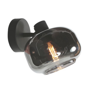Steinhauer Modern Industriële opbouwspot Tenebris 1-lichts smoke glas