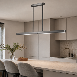 Uitschuifbare hanglamp Bella Gun metal met sensor