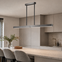 Modern industriële uitschuifbare hanglamp Bella Gun metal met sensor