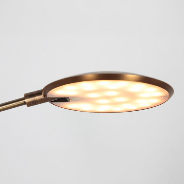 Steinhauer Moderne tafellamp Zenith 2 brons zwenkarm met afstandsbediening