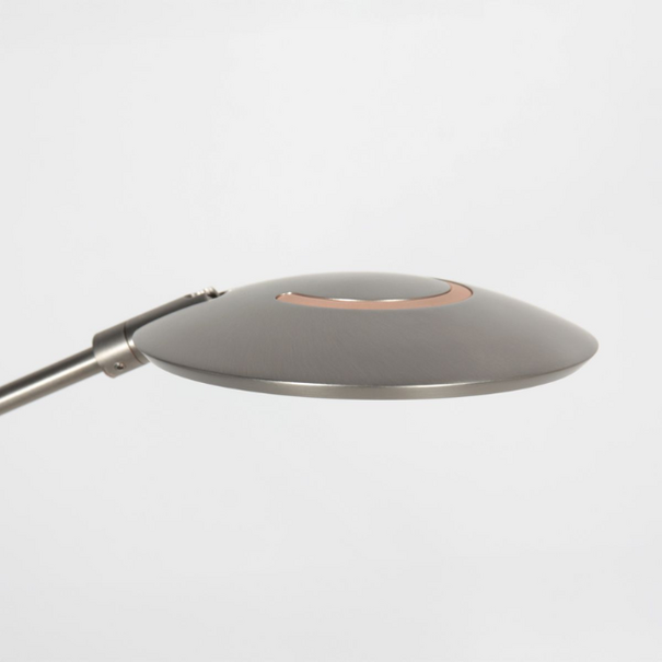 Steinhauer Moderne vloerlamp Zenith 2 staal zwenkarm met afstandsbediening