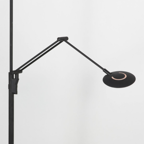 Steinhauer Moderne design uplighter met leeslamp Zenith 2 zwart met dubbele reflector