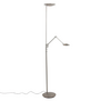 Moderne uplighter met leesarm Daphne 2 staal