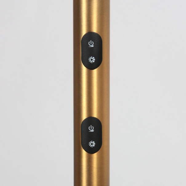 Steinhauer Moderne vloerlamp Daphne 2 brons uplight met leesarm