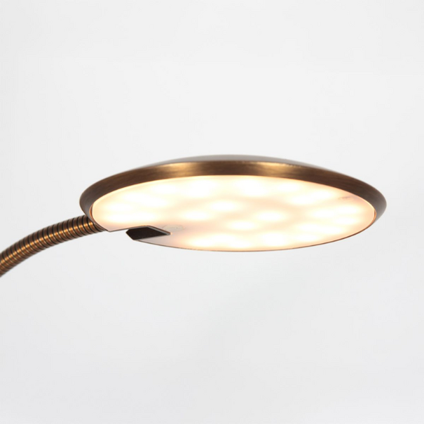 Steinhauer Moderne vloerlamp Zenith 2 brons met afstandsbediening