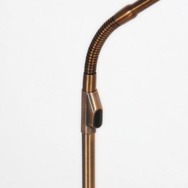 Steinhauer Moderne vloerlamp Zenith 2 brons met afstandsbediening