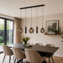 Moderne hanglamp Bollique 5-lichts smoke kokers