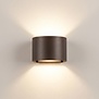 Modern industriële wandlamp Muro 1-lichts rond cacao