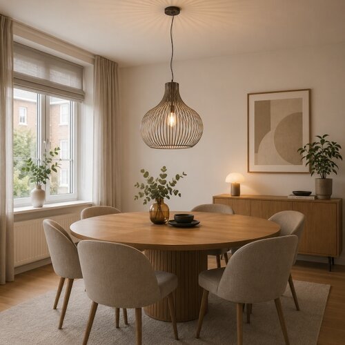 Industriële hanglamp Aglio 1-lichts brons Ø58 cm