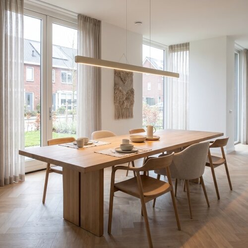 Moderne hotel chique hanglamp Kaia champagne gold 160 cm