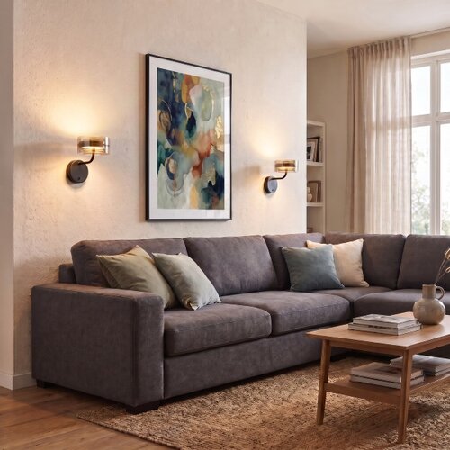 Modern hotel chique wandlamp Mini Enzo 1-lichts brons
