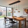 Moderne hotel chique hanglamp Mini Enzo 6-lichts brons