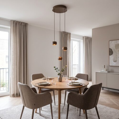 Moderne hanglamp Cosmo 3-lichts getrapt brons