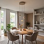 Moderne hanglamp Cosmo 3-lichts getrapt crème
