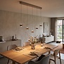 Moderne hanglamp Cosmo 5-lichts op balk crème
