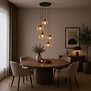 Moderne Hanglamp/videlamp Fresu 5-lichts getrapt Brons