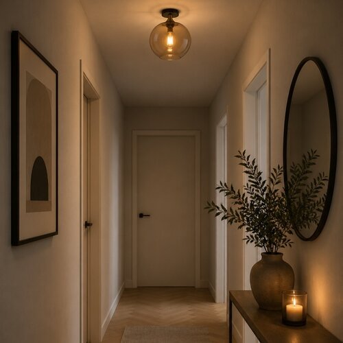 Hotel Chique plafondlamp Fresu 1-lichts Brons