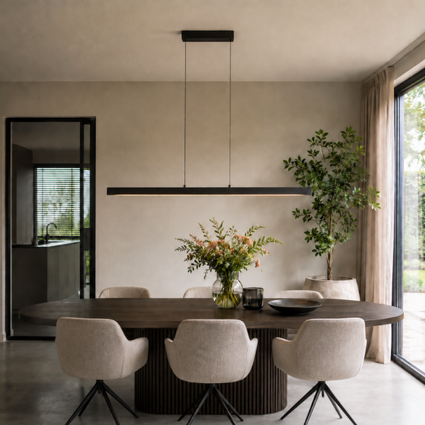 Freelight Modern minimalistische hanglamp Traiano 120 cm zwart