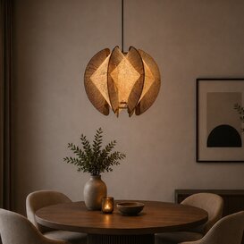 Hanglamp Jessica 1-lichts walnut