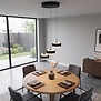 Moderne hanglamp Puleggia 3-lichts rond zwart