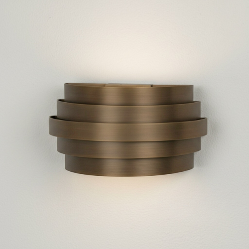 Modern Hotel Chique wandlamp Scudo brons 25 cm