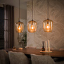 Moderne hanglamp Clasi 3-lichts amber glas