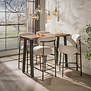 Modern industriële bartafel Kian 130 cm bruin acaciahout
