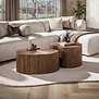Moderne salontafel Maya set van 2 shamrock niervormig espresso