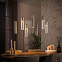 Hanglamp Luce 7-lichts beige met amber glas