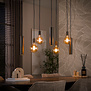 Hanglamp Brisa 7-lichts bruin met kokers