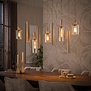 Hanglamp Calore 9-lichts beige amber glas