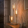 Tafellamp Calore 3-lichts beige amber glas