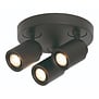 Moderne opbouwspot Razza 3-lichts rond zwart