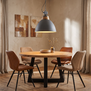 Landelijke hanglamp Rome Betonlook Hout