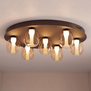 Moderne design plafondlamp Ferro 7-lichts rond brons