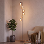 Moderne hotel chique vloerlamp Ferro 6-lichts brons