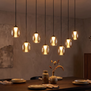 Moderne hotel chique hanglamp Ferro 10-lichts op balk brons