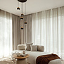 Moderne hanglamp Belluno 5-lichts rond smoke glas getrapt