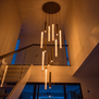 Modern hotel chique hanglamp Clares 13-lichts brons