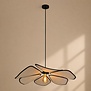 Japandi hanglamp LumaFlora 1-lichts linnen crème
